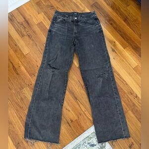 Express Women's Black Straight Leg Jeans